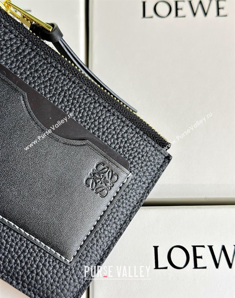 Loewe Large Coin Card Holder in Soft Grained Leather Black 2024 0402 (HY-240402126)