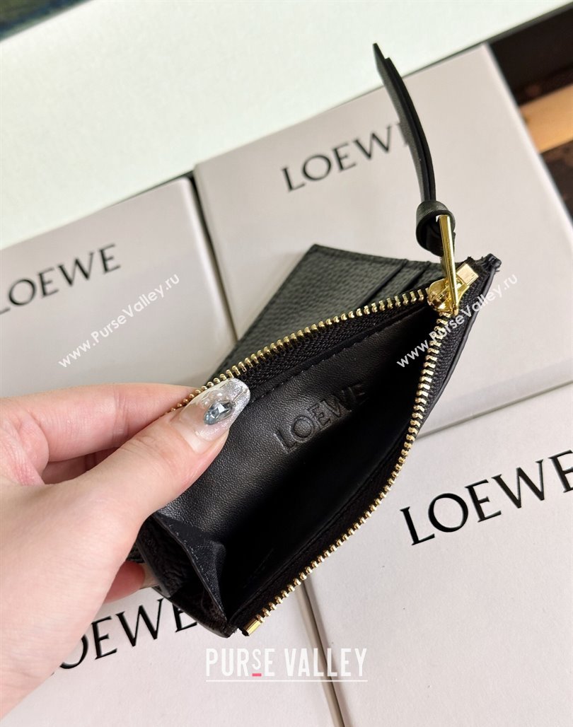 Loewe Large Coin Card Holder in Soft Grained Leather Black 2024 0402 (HY-240402126)