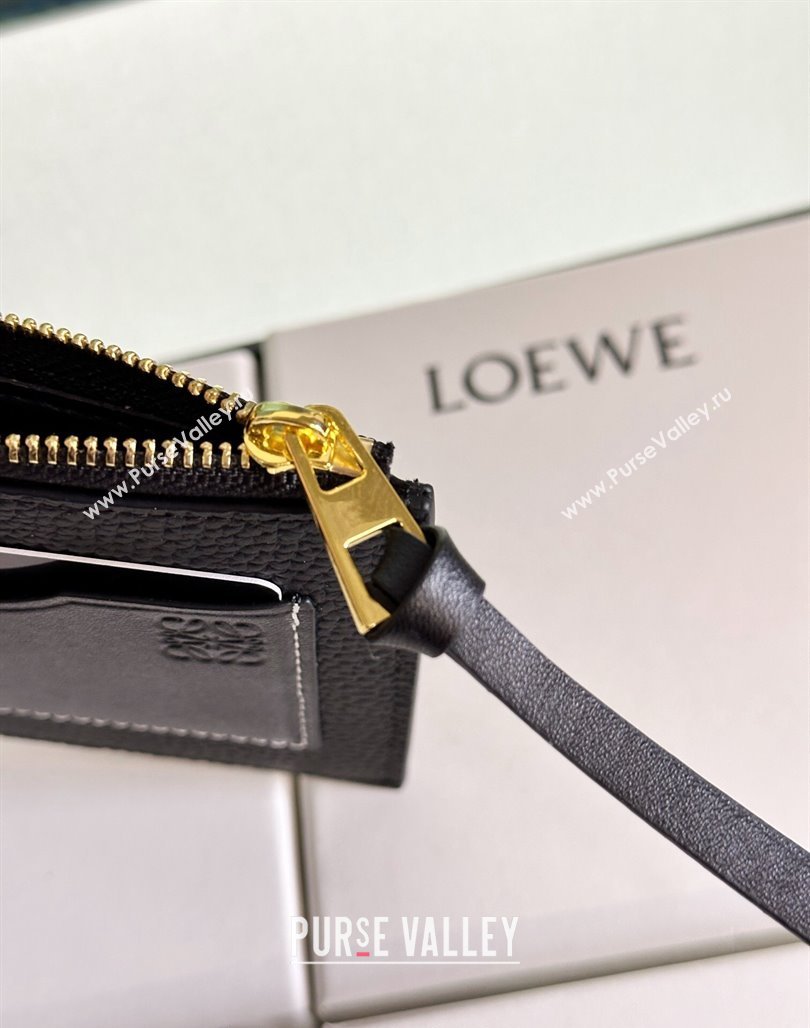 Loewe Large Coin Card Holder in Soft Grained Leather Black 2024 0402 (HY-240402126)