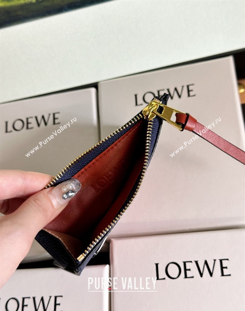 Loewe Large Coin Card Holder in Soft Grained Leather Blue 2024 0402 (HY-240402128)