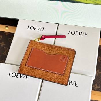 Loewe Large Coin Card Holder in Soft Grained Leather Brown 2024 0402 (HY-240402129)