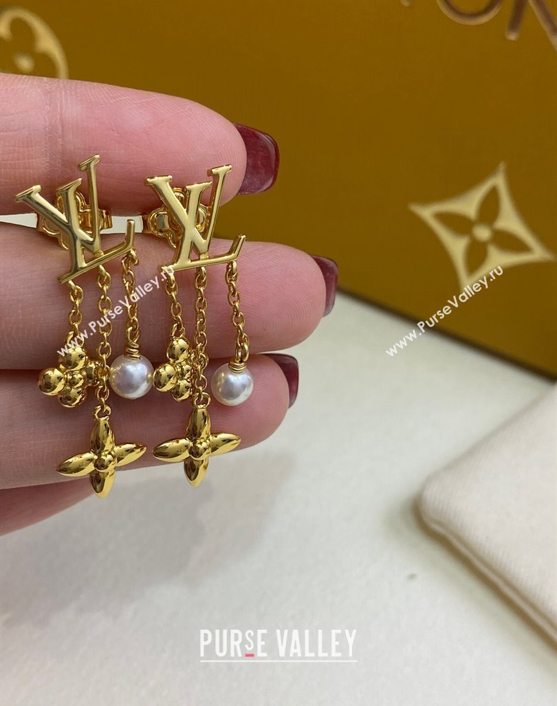 Louis Vuitton Tassel Earrings Gold 2024 0409 (YF-240409016)