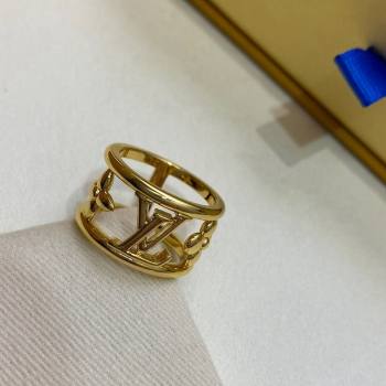 Louis Vuitton Wide Ring Gold 2024 0409 (YF-240409017)