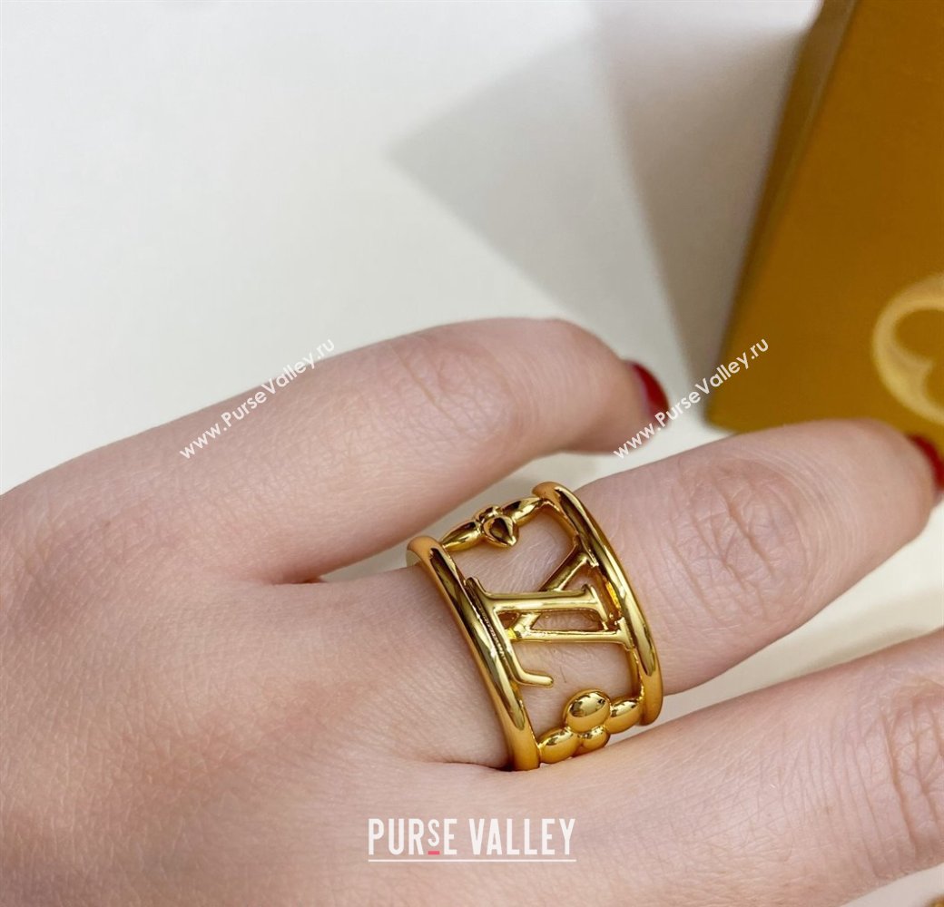 Louis Vuitton Wide Ring Gold 2024 0409 (YF-240409017)