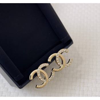 Chanel CC Stud Earrings with Crystals 2024 040901 (YF-240409019)