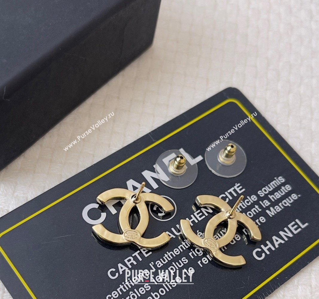 Chanel CC Stud Earrings with Crystals 2024 040901 (YF-240409019)