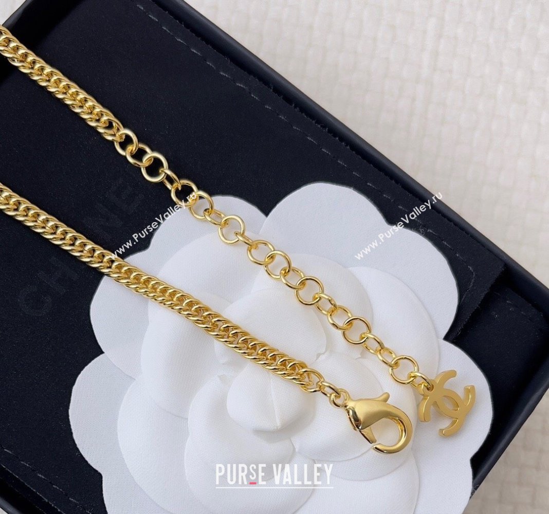 Chanel Heart Pendant Necklace Denim Blue 2024 0409 (YF-240409020)