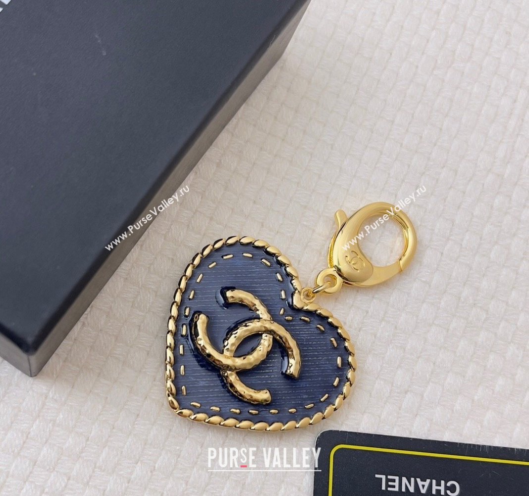 Chanel Heart Bag Charm Denim Blue 2024 0409 (YF-240409021)