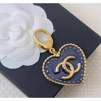 Chanel Heart Bag Charm Denim Blue 2024 0409 (YF-240409021)