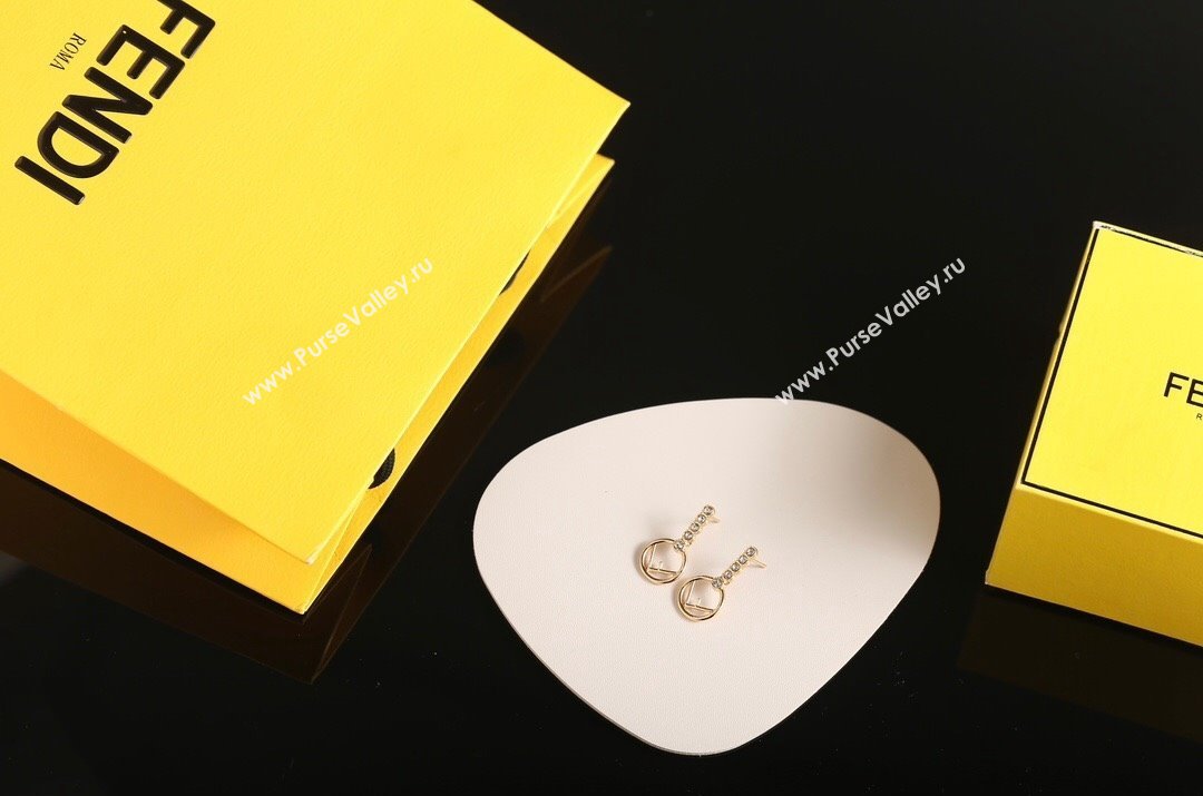 Fendi FLS Earrings with Crystals 2024 0409 (YF-240409028)