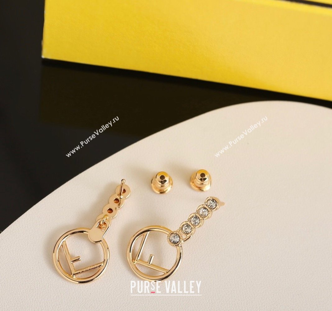 Fendi FLS Earrings with Crystals 2024 0409 (YF-240409028)
