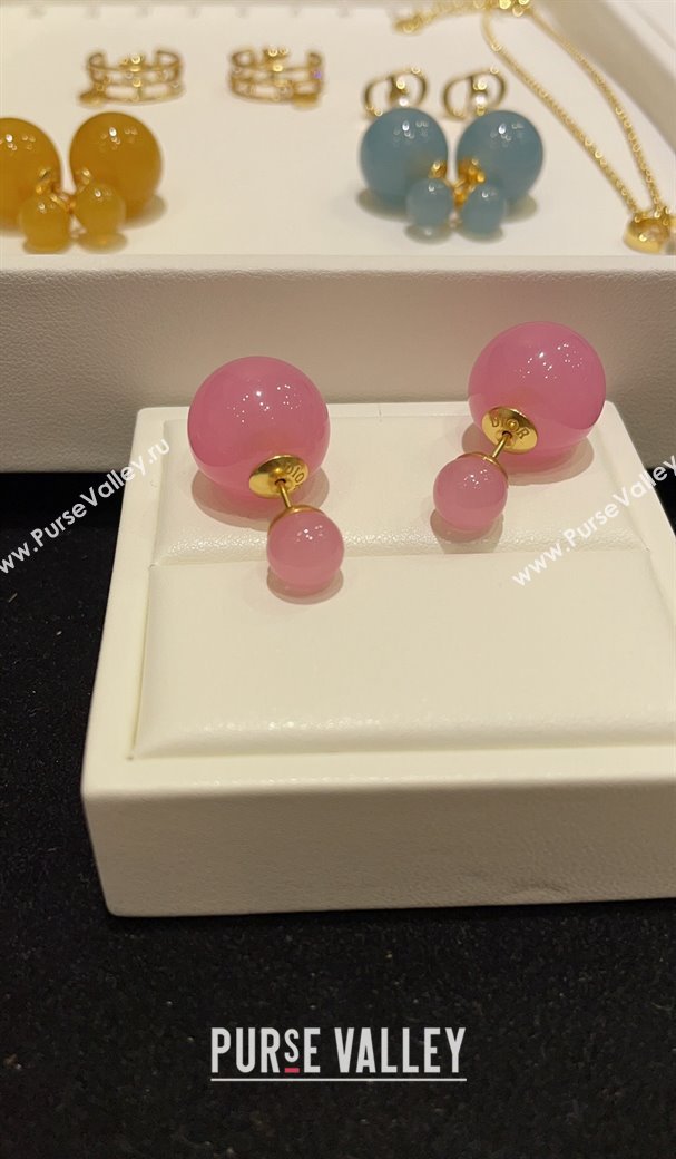 Dior Tribales Earrings Pink/Blue/Yellow 2024 (YF-240409029)