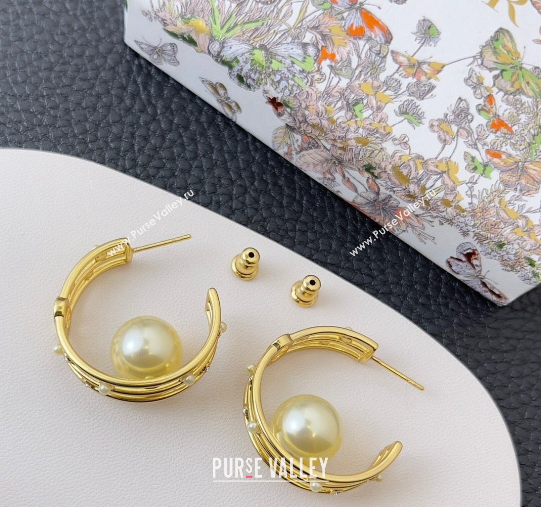 Dior D-Backstage Earrings with Pearl 2024 (YF-240409030)