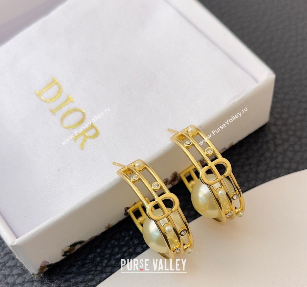 Dior D-Backstage Earrings with Pearl 2024 (YF-240409030)