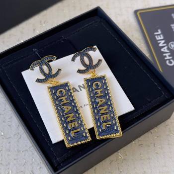Chanel Pendant Earrings Denim Blue 2024 0409 (YF-240409040)