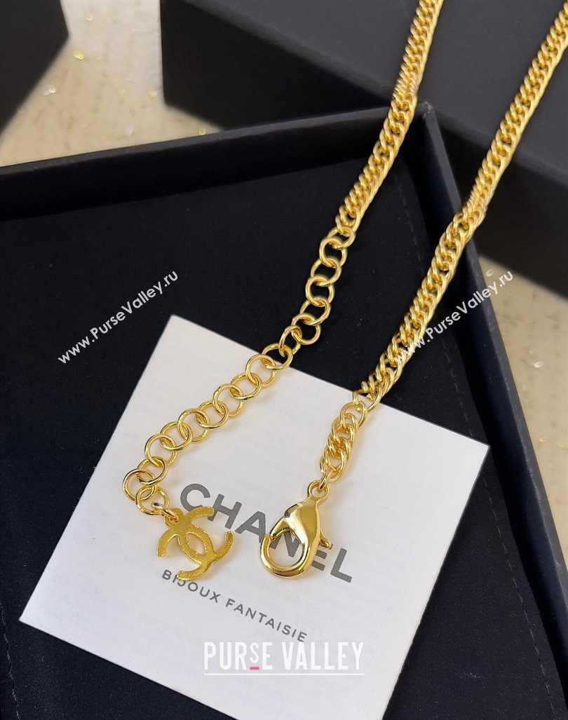 Chanel Long Pendant Necklace Denim Blue 2024 0409 (YF-240409043)