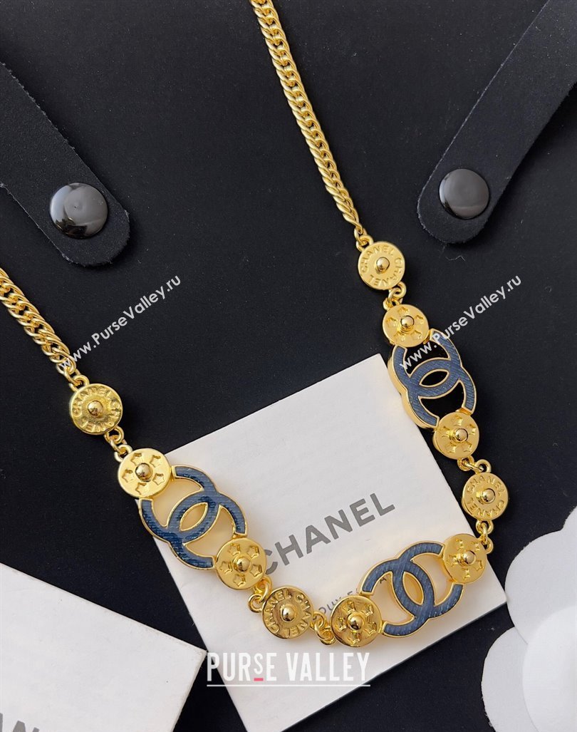 Chanel Necklace Denim Blue 2024 040902 (YF-240409044)