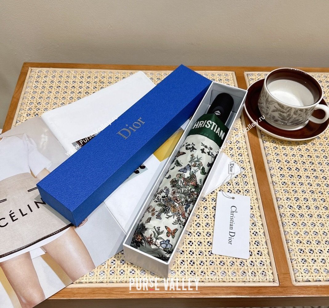 Dior Butterfly Umbrella White/Green 2024 0409 (A-240409133)