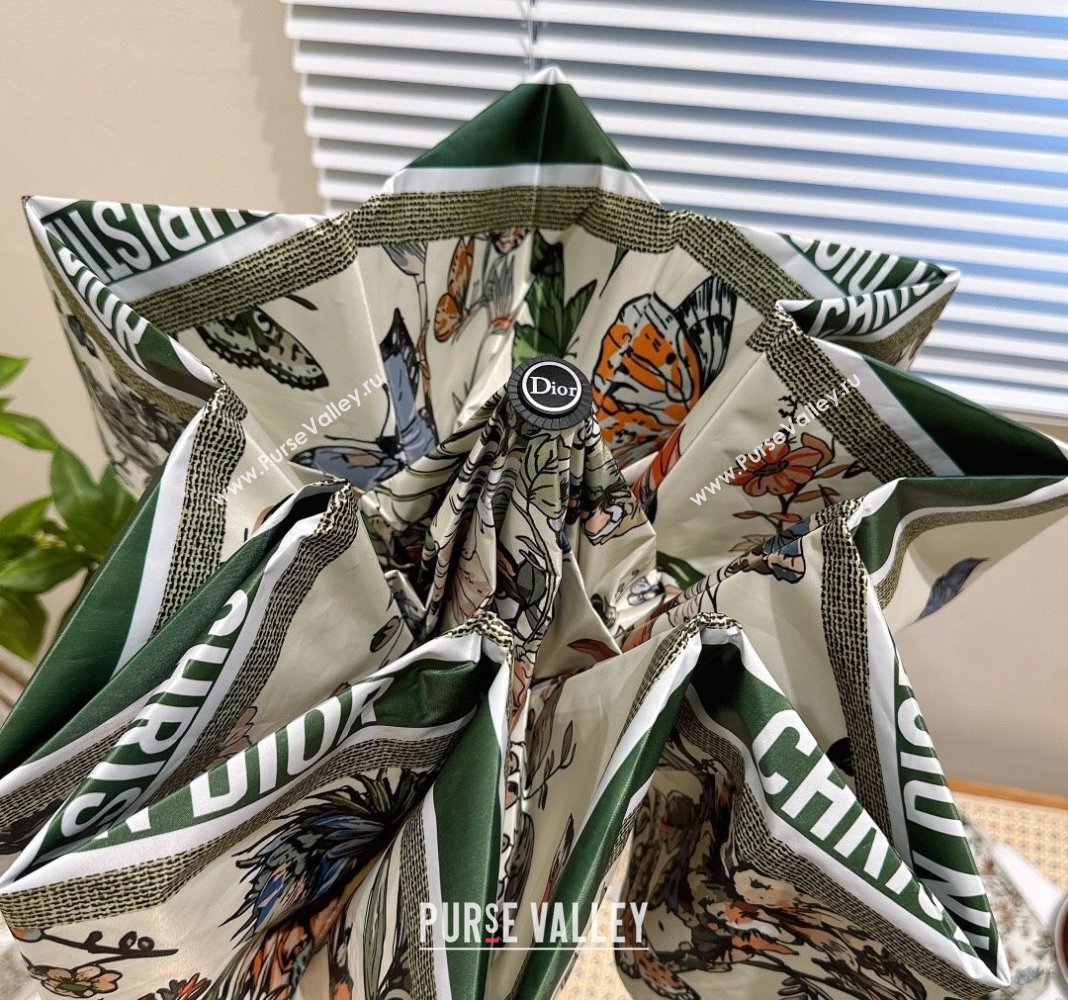 Dior Butterfly Umbrella White/Green 2024 0409 (A-240409133)