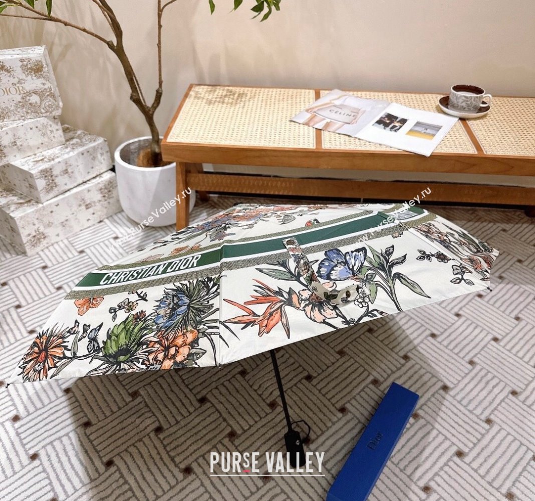 Dior Butterfly Umbrella White/Green 2024 0409 (A-240409133)