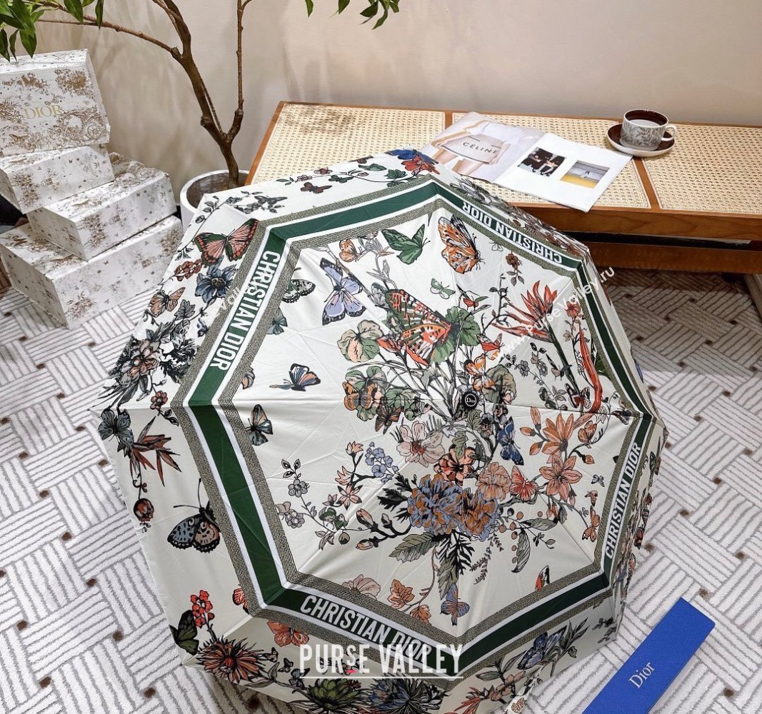 Dior Butterfly Umbrella White/Green 2024 0409 (A-240409133)