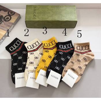 Gucci Cotton Short Socks 2024 040901 (XMN-240409060)