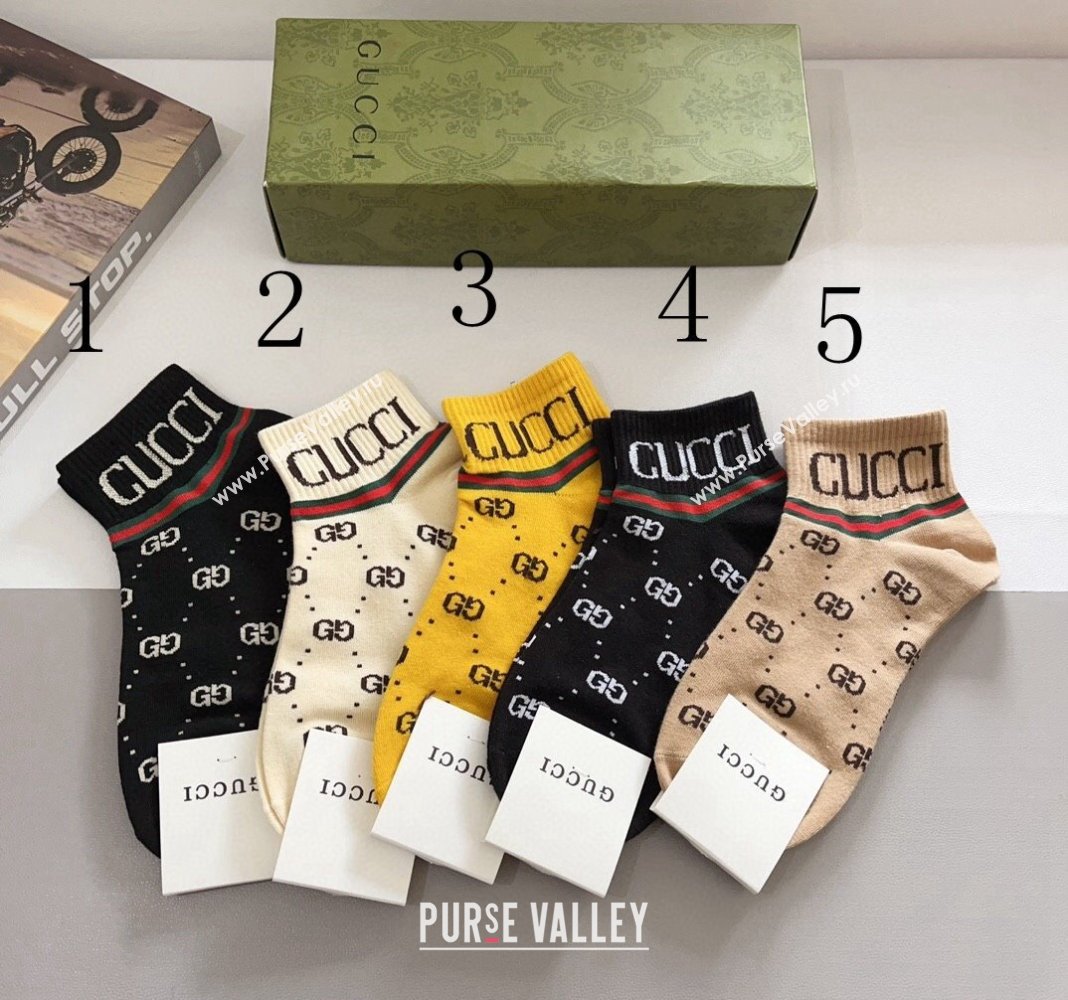 Gucci Cotton Short Socks 2024 040901 (XMN-240409060)