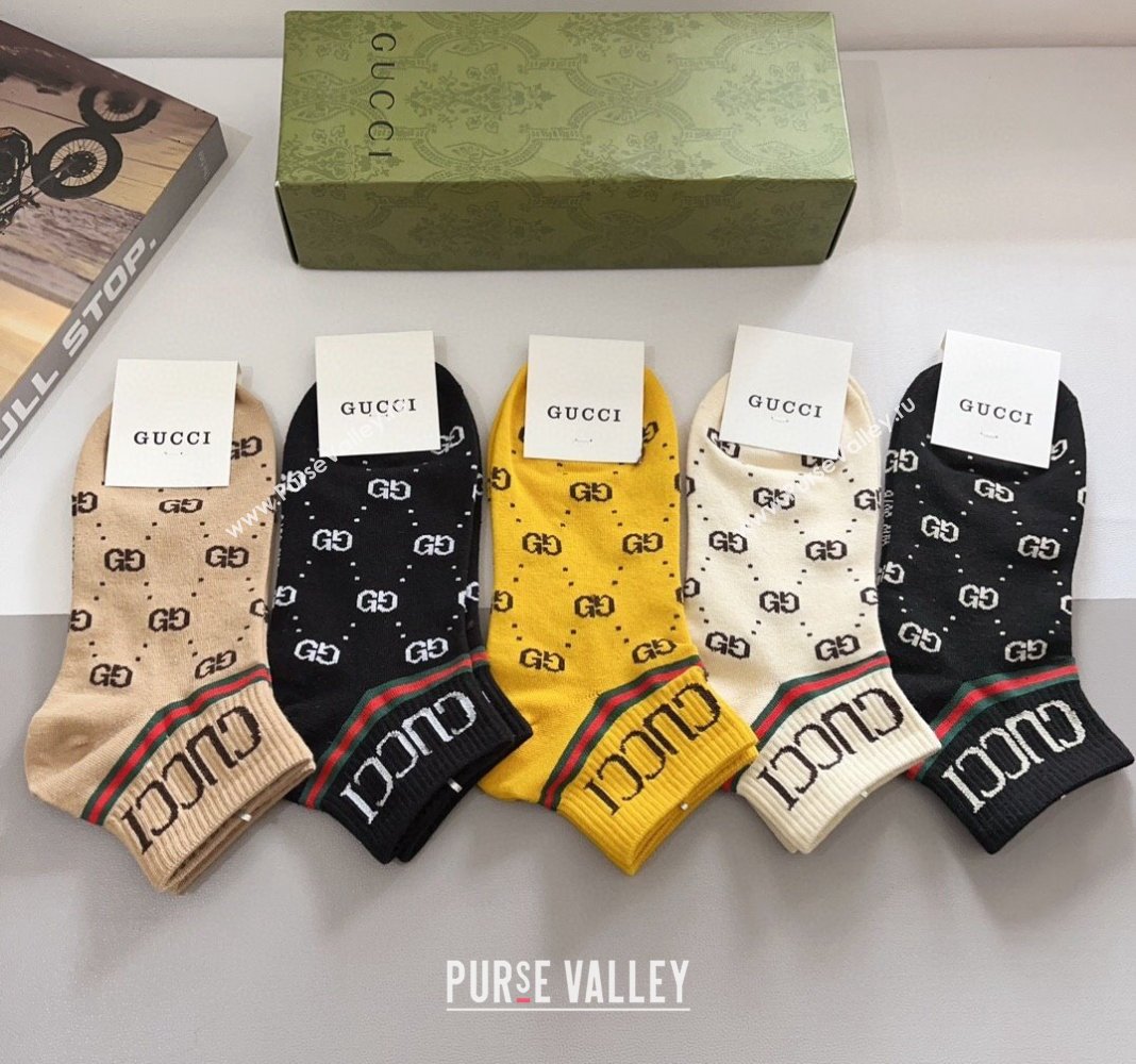 Gucci Cotton Short Socks 2024 040901 (XMN-240409060)