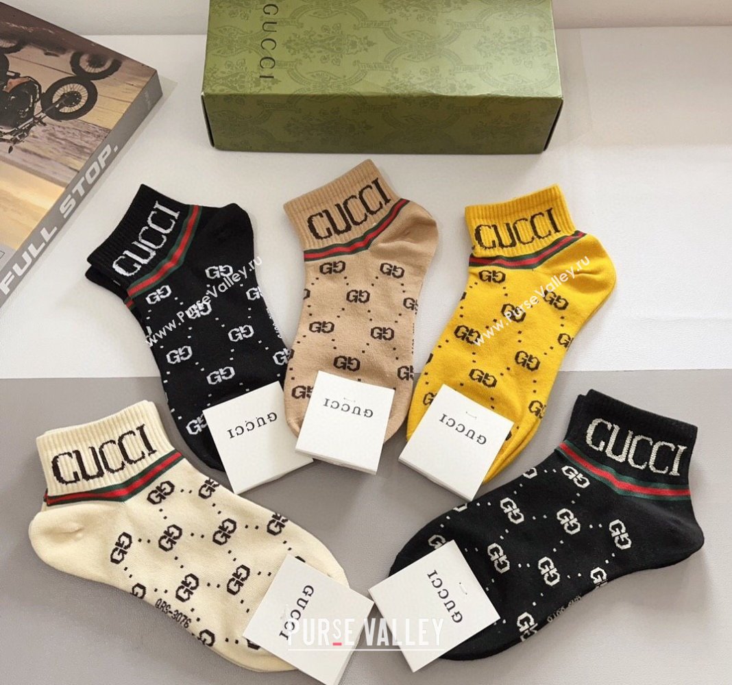 Gucci Cotton Short Socks 2024 040901 (XMN-240409060)