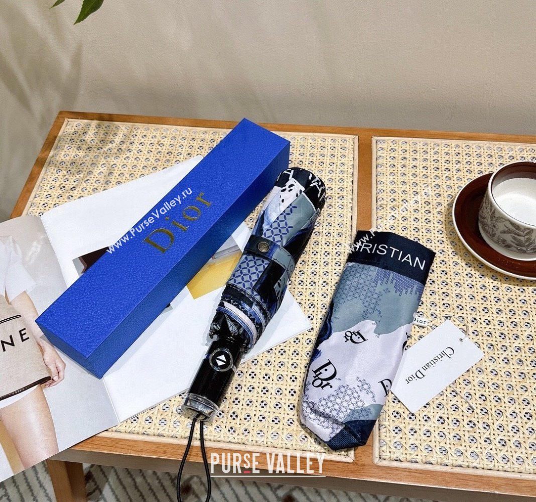 Dior Printed Umbrella Blue 2024 0409 (A-240409125)