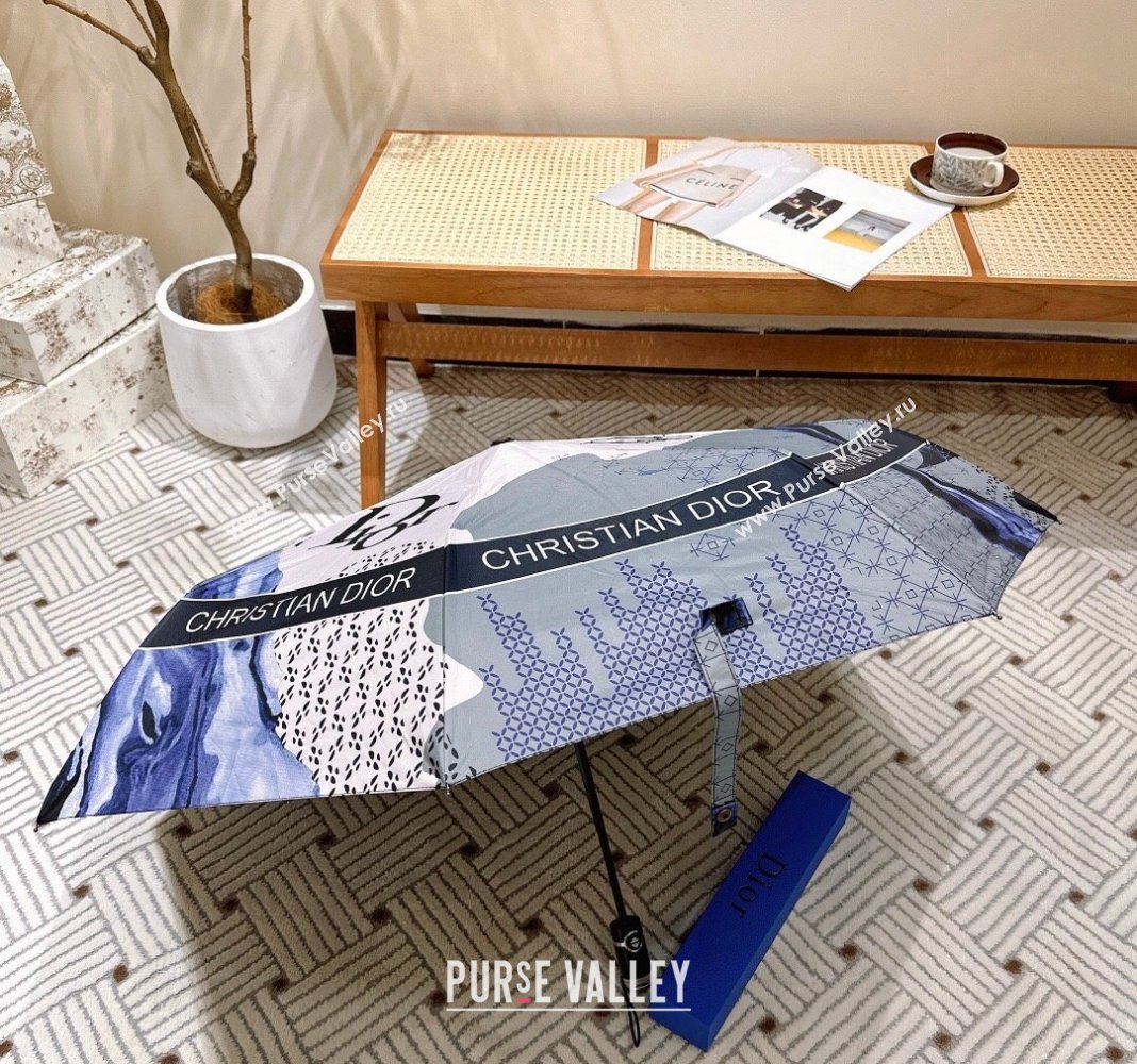 Dior Printed Umbrella Blue 2024 0409 (A-240409125)