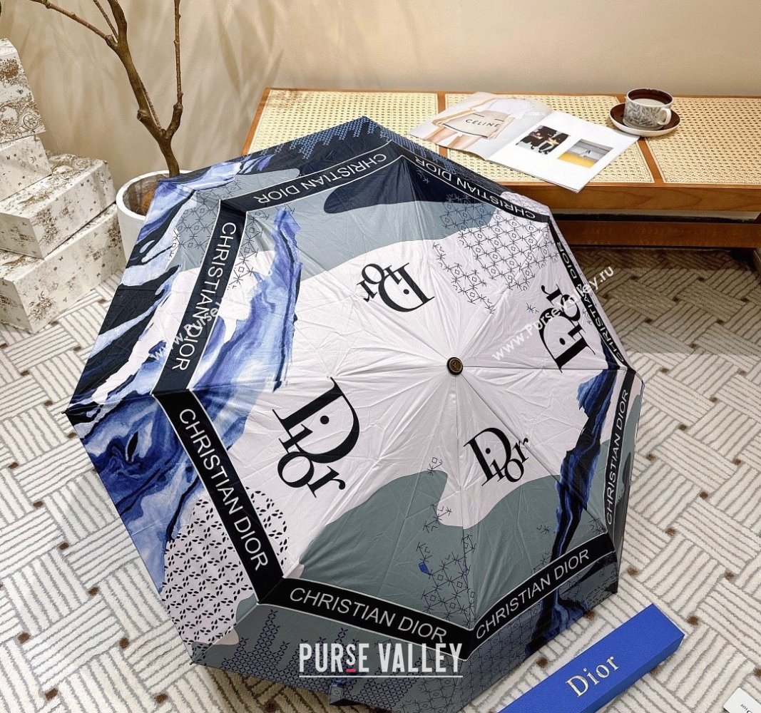 Dior Printed Umbrella Blue 2024 0409 (A-240409125)