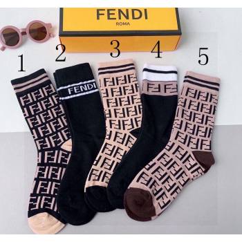 Fendi Cotton Short Socks 2024 040901 (XMN-240409061)