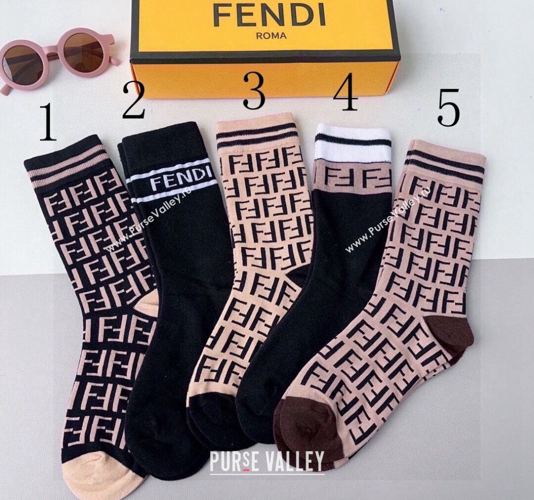Fendi Cotton Short Socks 2024 040901 (XMN-240409061)