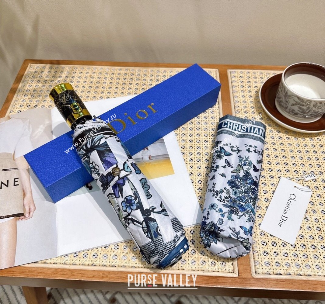 Dior Butterfly Umbrella White/Blue 2024 0409 (A-240409135)