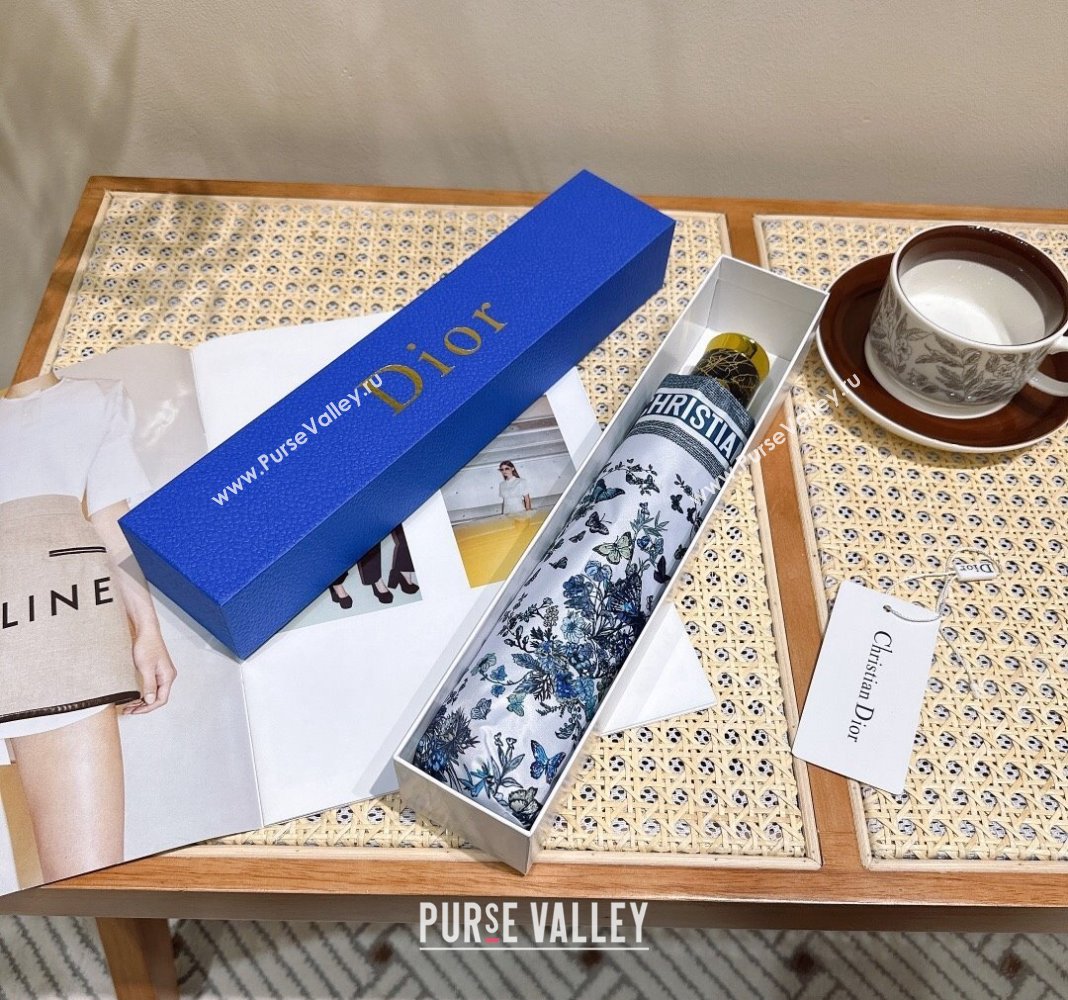 Dior Butterfly Umbrella White/Blue 2024 0409 (A-240409135)