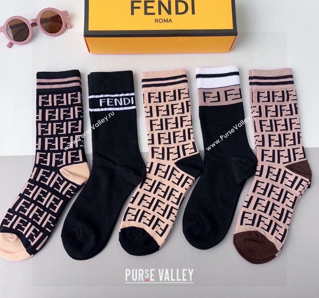 Fendi Cotton Short Socks 2024 040901 (XMN-240409061)