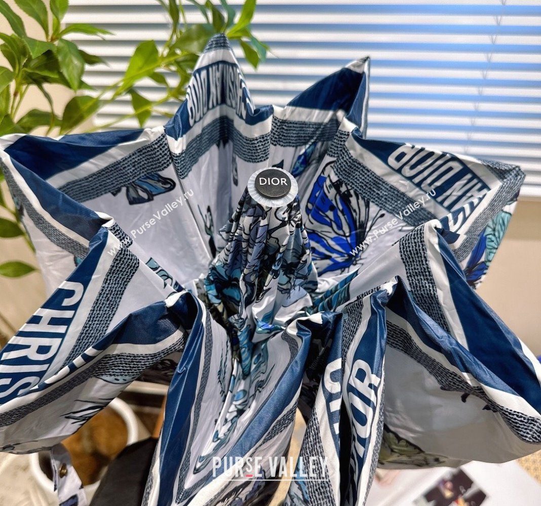 Dior Butterfly Umbrella White/Blue 2024 0409 (A-240409135)
