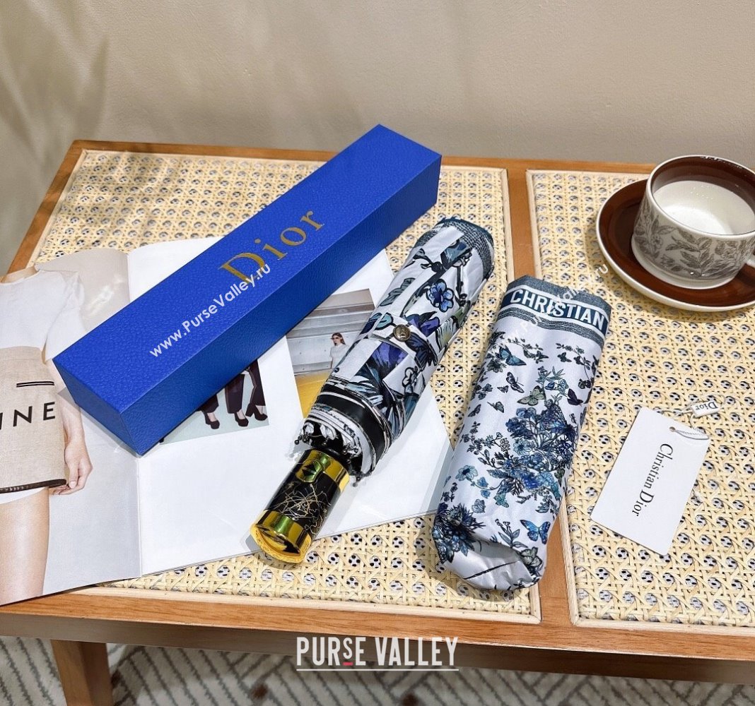 Dior Butterfly Umbrella White/Blue 2024 0409 (A-240409135)