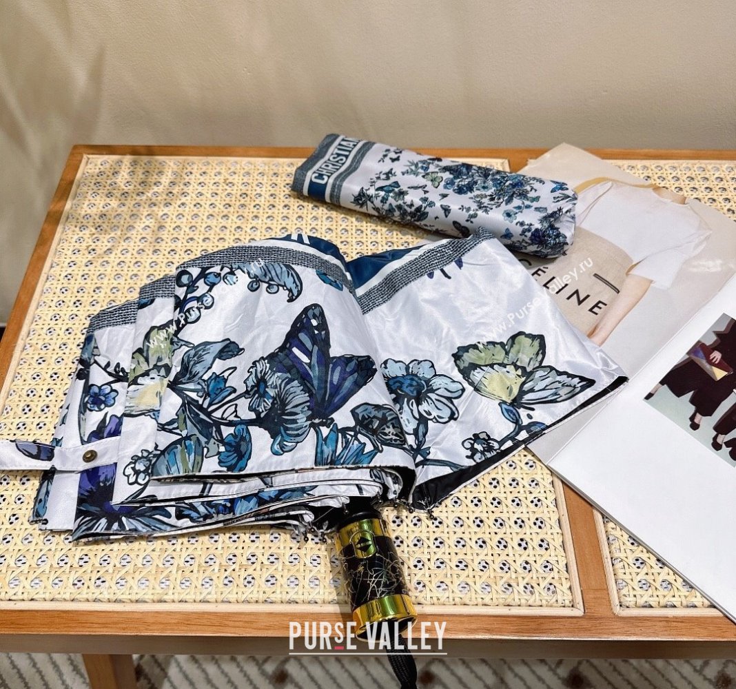 Dior Butterfly Umbrella White/Blue 2024 0409 (A-240409135)