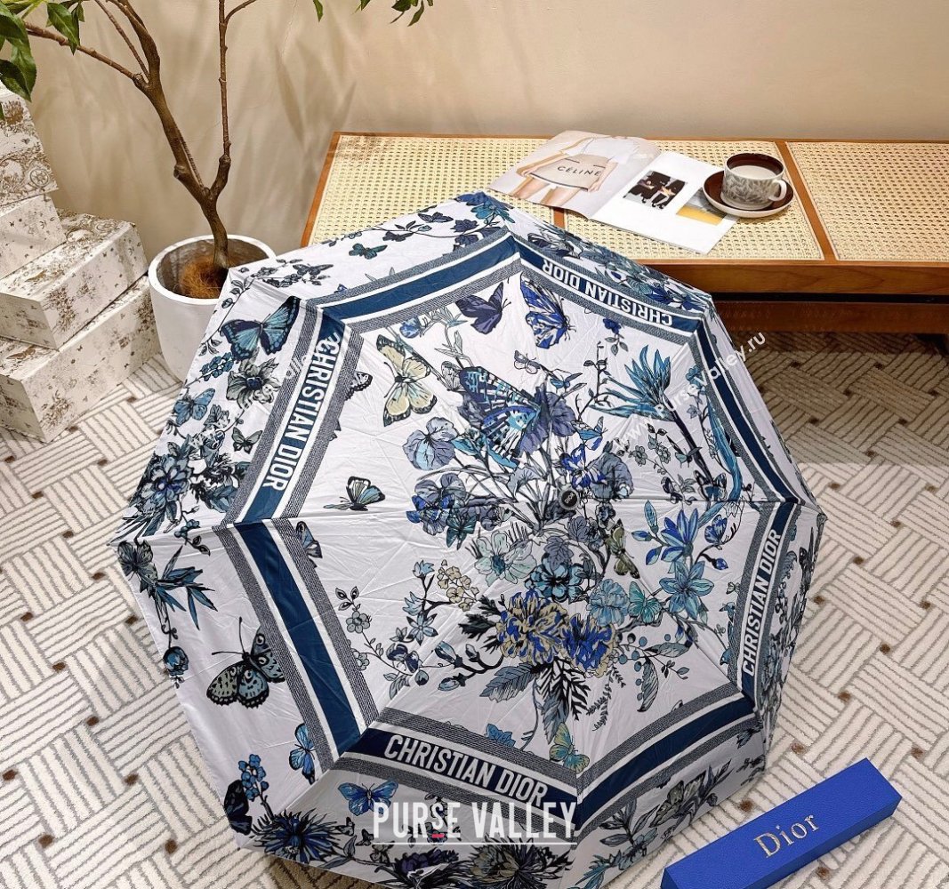 Dior Butterfly Umbrella White/Blue 2024 0409 (A-240409135)