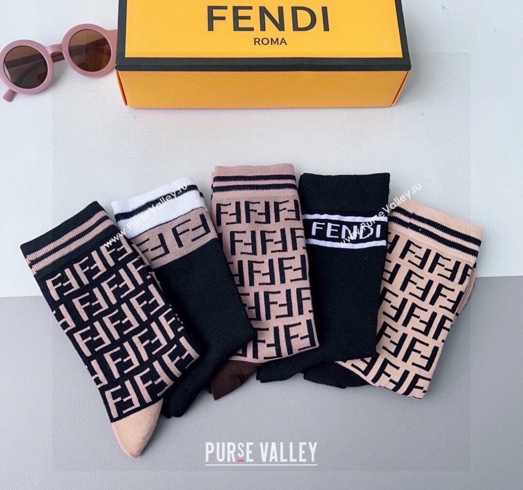 Fendi Cotton Short Socks 2024 040901 (XMN-240409061)