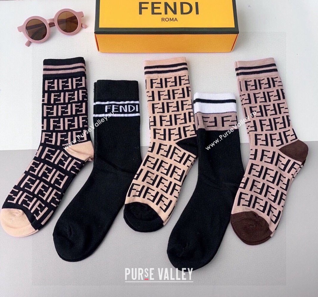 Fendi Cotton Short Socks 2024 040901 (XMN-240409061)