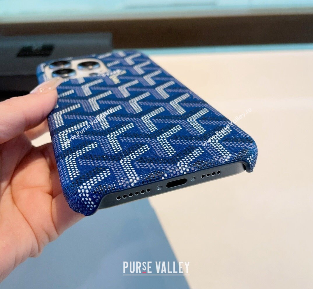 Goyard iPhone Holder Blue 2024 0409 (XMN-240409078)