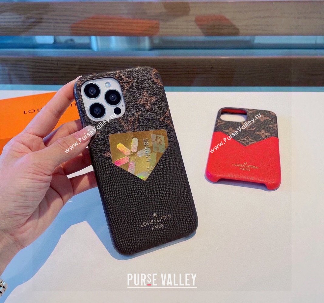 Louis Vuitton Monogram iPhone Case Black 2024 0409 (XMN-240409082)