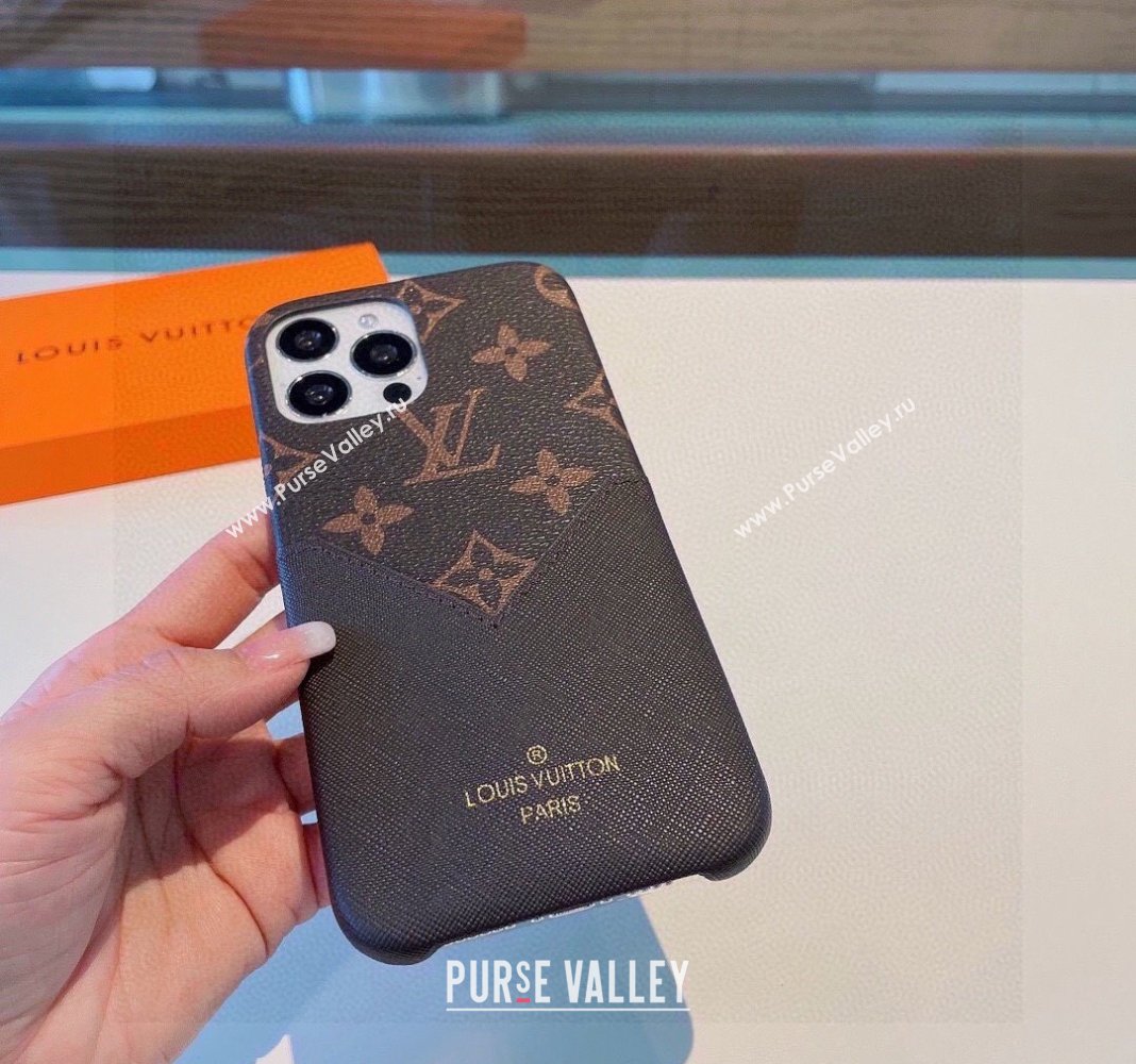Louis Vuitton Monogram iPhone Case Black 2024 0409 (XMN-240409082)