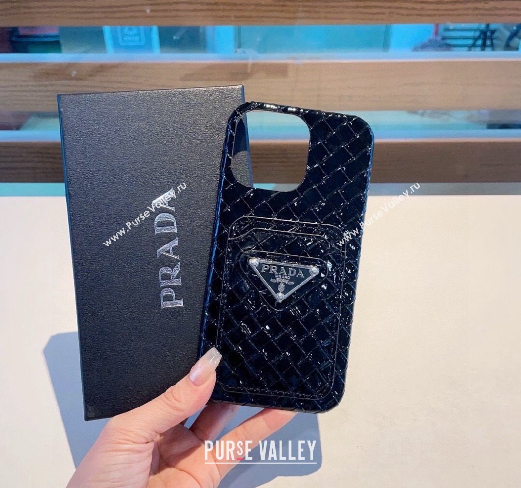 Prada Woven iPhone Case Black 2024 0409 (XMN-240409084)