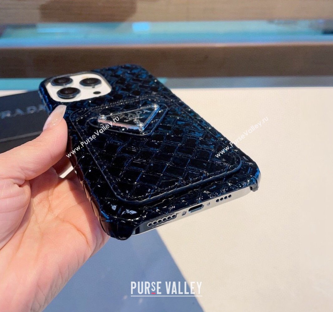 Prada Woven iPhone Case Black 2024 0409 (XMN-240409084)