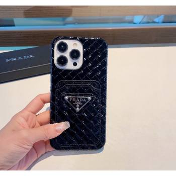 Prada Woven iPhone Case Black 2024 0409 (XMN-240409084)