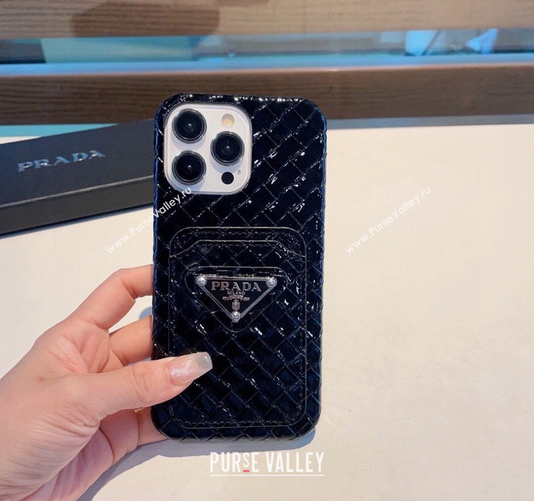 Prada Woven iPhone Case Black 2024 0409 (XMN-240409084)
